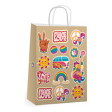 Bolsa Regalo Fantasia Papel Estampada 18x08x20 Pack X10