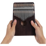 Kalimba 17 Teclas Pulgar Piano Dedo Instrumento Musical Caob