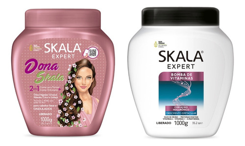 Kit Deluxe Máscaras Skala 2en1 Reparación Brillo Nutrición 