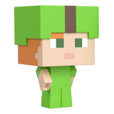 Minecraft Cabeza Mob Mini Alex En Armadura De Cuero Teñido