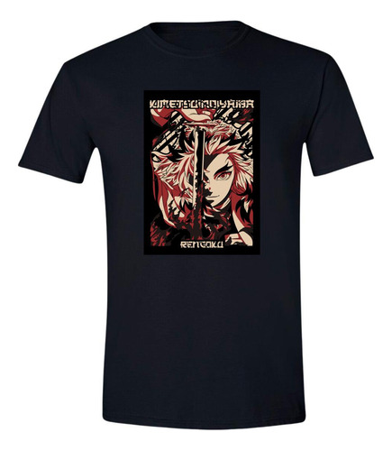 Playera Hombre Anime Demon Slayer Rengoku Kyojuro 000556n