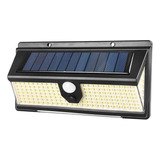 Foco Solar 120 Led Para Pared Exterior Patio Jardín Entrada 