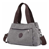 Bolso Hobo De Lona Para Mujer