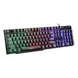 Teclado Gamer Semi Mecanico Usb Pc Rgb Abnt2 Computador Led