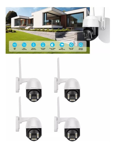 Kit Cámaras De Seguridad Ip Robóticas Wifi Exterior Interior