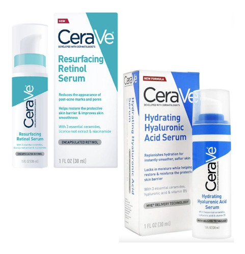 Cerave Resurfacing Retinol Serum Y Hydrating Hyaluronic 30ml