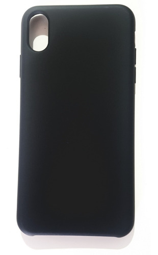 Funda  De Silicona Compatible Con iPhone XS Max Color Negro