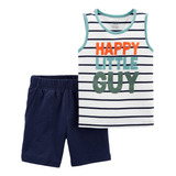 Carter's Set 2 Piezas Remera Short Happy Little Guy 1l723710