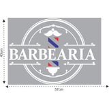 Adesivo Barbearia 57x43cm Bigode Salão Parede Vidro Barb02