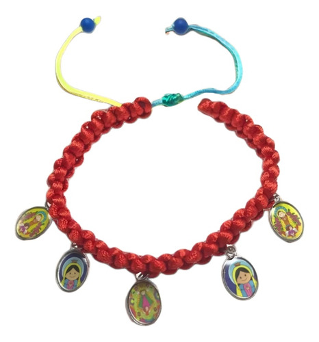 Pulsera Hilo Rojo Con Medalla Virgen De Guadalupe 