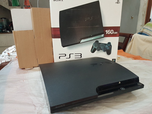 Sony Playstation 3 Slim Ps3 160gb - Manual E Caixa - Perfeito Estado - Para Colecionador