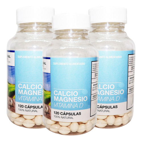 3 X Calcio + Magnesio Y Vitamina D 360 Capsula Sabor S/s
