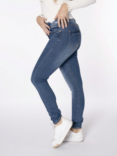 Jeans Para Dama Deslavado Básico 