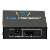 2 Divisores Splitter Hdmi 1x2 Ativo Power Tech Tv 3d