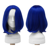 Peruca Azul Royal Long Bob Coraline Cosplay Wig Halloween