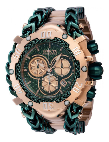 Reloj Invicta 43301 Verde, Oro Rosa Hombres Color De La Correa Oro Rosa, Verde Color Del Bisel Oro Rosa, Verde Color Del Fondo Verde