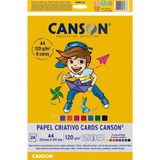 Papel Criativo Cards Canson Colorido A4 120gr C/24 Folhas