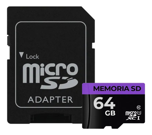 Tarjeta Memoria Micro Sd Xc 64 Gb Clase 10 Cámara Seguridad 
