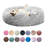 Cama Donut Mascotas Antiestrés Peluda Perros Y Gatos 70 Cm