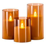 Velas Decorativas Led Cálidas Movimientos Llama Pilas Kit X3