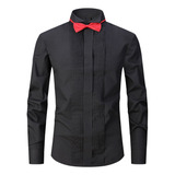 L Camisa Social Masculina Com Gola De Smoking Groomsman's We