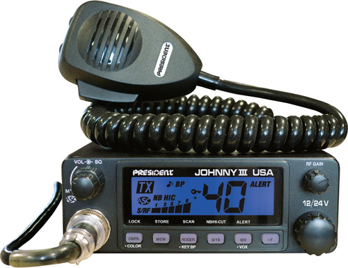 President Johnny Iii Usa 40 Canales Cb Radio 12 O 24v, Negro