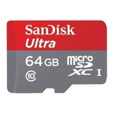 Tarjeta De Memoria Sandisk Sdsqunc-064g-gn6ma  Ultra Con Adaptador Sd 64gb