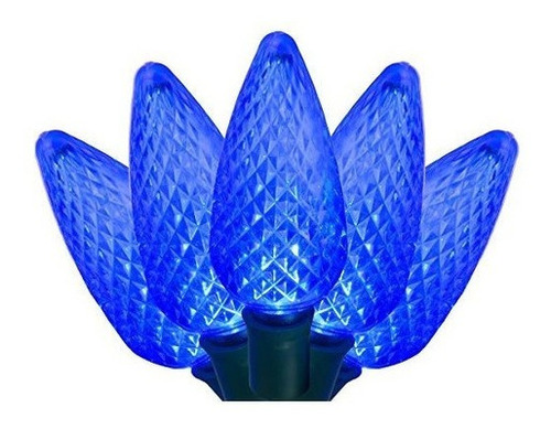 Juego De Luces Led Prefabricadas Facetadas Azul C9