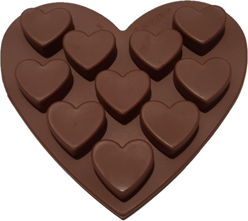 Molde Silicona Corazon: Chocolates, Jabones, Velas, Resina