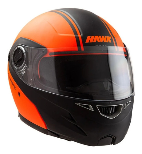 Casco Para Moto Hawk Rs5 Stripe Naranja Talle L Spot Moto