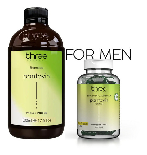 Pantovin Combo Shampo + Capsulas For Men Cresce Cabelo Barba
