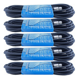 Mcs - Paquete De 5 Cables De Microfono De Microfono Blindado