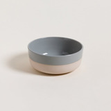 Bowl De Ceramica Toscana Gris Base Beige 16cm