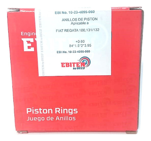 Anillos Fiat Tempra Regata Ritm 2.0  0.4 0.6 0.8 1.0 Grueso* Foto 2