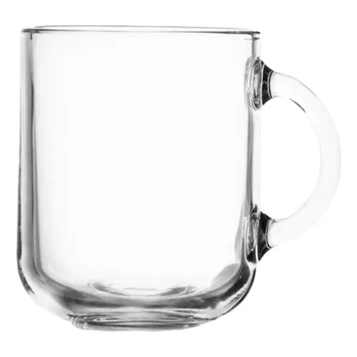 Juego 6 Tazas Grandes Tarros San Miguel Vidrio Cafe 374ml San Miguelito | MercadoLibre