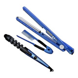 Kit 3 En 1 Plancha Alaciado Rizador Peine De Titanium Pelo