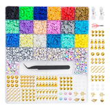 Kit De   De Arcilla Hacer Pulseras, 3600 Piezas, 18 Col...