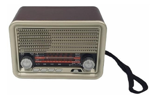 Radio Portatil Vintage Am/fm Bluetooth
