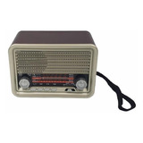 Radio Portatil Vintage Con Bluetooth Y Fm