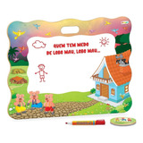 Lousa Infantil Quadro Branco C/ Caneta E Apagador Menino