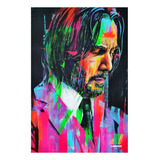 Póster Keanu Reeves Arte Colores Estilo Vintage Tipo Lienzo