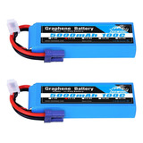 2 Baterias Lipo Grafeno 11.1v 5000mah 100c 3s Ec5 Plug Yowoo