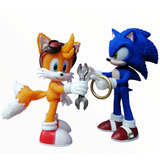 Sonic The Hedgehog Sonic Azul + Tails Colitas Articulados