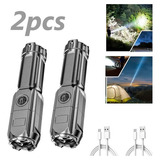 Linterna Usb Super Shock Defense De 2 Piezas Para Acampar