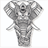 Cuadro Elefante Mandala Hindú Decorativo Cg33