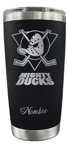 Vaso Térmico Termo 20 Oz Nhl Mighty Ducks Hockey Grab. Láser