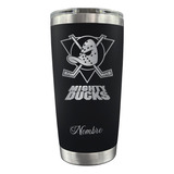 Vaso Térmico Termo 20 Oz Nhl Mighty Ducks Hockey Grab. Láser