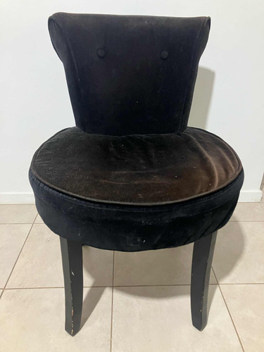 Sillon Matera Poltrona Pana Negra Excelente Estado