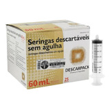 Seringa 60ml Descart Sem Agulha Rosca Descarpack Com 25 Un