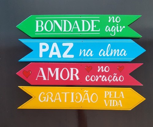 Placas Frases Para Jardim Bondade, Paz, Amor E Gratidão